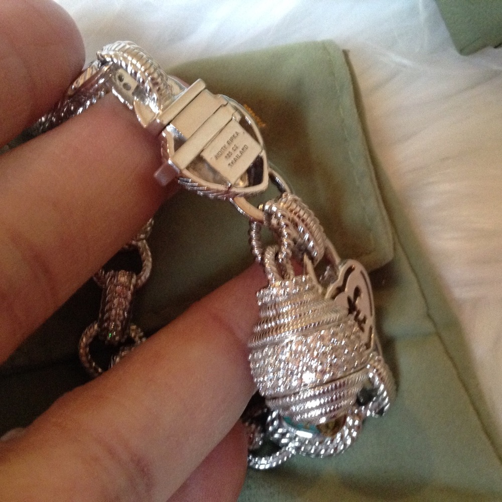 NWOT Rare Judith Ripka Silver Gemstone & Diamoniqe Bracelet - Picture 16 of 16